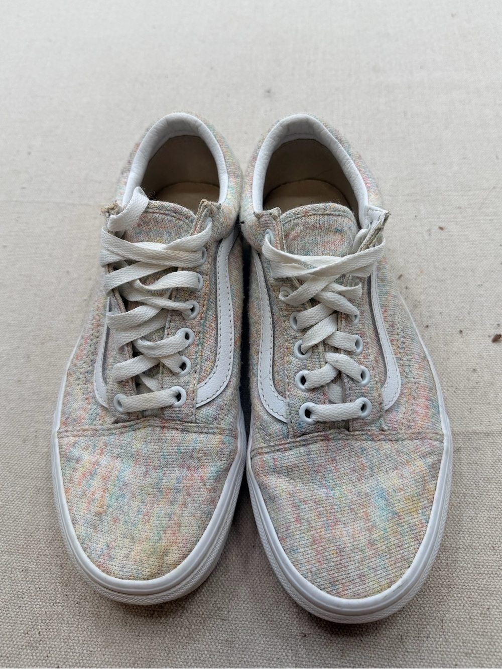 Vans Pastel Multicolor Canvas Sneakers with White Trim